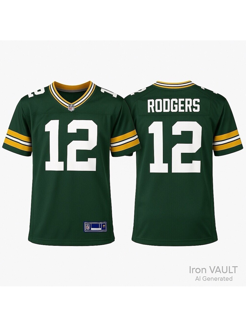 Aaron Rodgers Green Bay Packers Pro Line stitched boys womens youth LARGE jersey